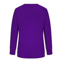 Puntoco plus veličina čišćenje dugih rukava Žene dugih rukava košulje od pulover u boji pulover, labav