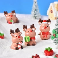 Anvazise božićni elk figurice izvrsne lijepe smole Slatki multi-stil Desktop ukrasni vinski minijature