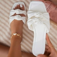 Miayilima White Sandale Žene dame lukave sandale Ležerne kožne modne veličine Velike boje ženske sandale