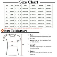 CLlios muns grafički tee ljetna casual 3d tiskana košulja vježba kratkih rukava Top fitness crewneck
