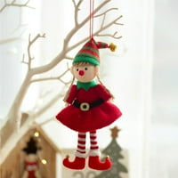 Linyer Božićne vilice za božićno drvce Viseći privjesak Xmas Dekoracija lutke Dječje igračke Pokloni lutke Žensko vilenjeno