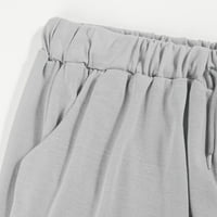 Joga hlače Žene Žene Ležerne prilike sa čvrstim džepom za crtanje Sport Yoga Hlače 7-točke hlača Tweatpants