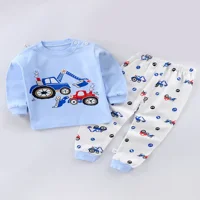 Dvodijelni uzorak vozila pidžama za dječaka mališana