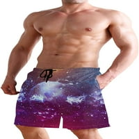 Fupoqi muške plaže kupaći trup svemirski zvjezdica Mliječni način Kosmički bokser kupaći kostim donje rublje kratke hlače sa džepom