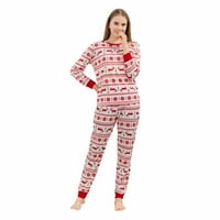 Vrijeme i trube, božićne pidžame za porodičnu opremu, sin kćeri setovi, meka, crvene, podudarajuće porodične