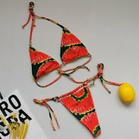 Yiwula Žene kupaći kostimi zavoj čvrsti dvodijelni kupaći kostim bikini plivajući kupaći kostim za žene