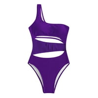 GUBOTARE One kupaći kostim Žene Jedan kupaći kostimi MESH V izrez Monokini kupaći kupaći kostim, ljubičasta