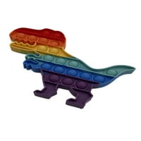 HDTECH Rainbow Dinosaur Oblik Push Pop mjehurić Senzorna fidget igračka za djecu