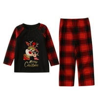 Usklađivanje obiteljske božićne pidžame modne dječake Djevojke Božićni jeleni Ispis Top hlače odijelo