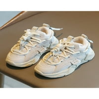 RotoSW dječji tenisice neklizajuće cipele za trčanje čipke tople cipele prozračne niske gornje trenere škole Comfort beige 10c