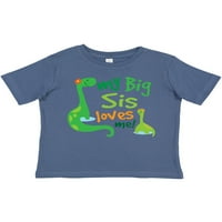 Inktastična velika sestra voli me dečko dinosaur brat poklon toddler Boy Girl majica