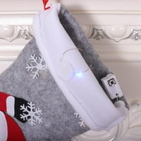 Naiyafly Božićne čarape Socks LED svjetlo Up Snowman Santa Elk Bear Printing Xmas Candy poklon torba