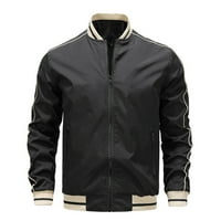 Muška jakna za patchwork Baseball Velike veličine labavi modni jakni motociklistička jakna