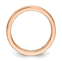 14K ruža zlatna prstena za prsten za vječnost Diamond Poliran 1CT Princess Channel set veličine 6