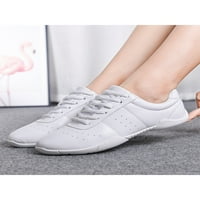 Ymiytan White Cheer Cipele za djevojke Žene prozračne navijačke cipele Plesac Comfort čipke UP Plesne