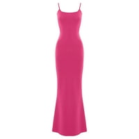 Ljetne haljine za žene modne Halter bez rukava Maxi haljine dužine gležnja dugačke ženske haljine ružičaste