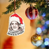 Personalizirani božićni ukrasi Drveni karakter Privjesak Dekor za kućni dekor za zabavu Xmas Pokloni 4