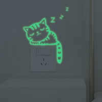 DEYUER Switch naljepnica SJAJ-IN-TAM tamna noćna indikacija crtane naljepnice za spavanje CAT za dnevni