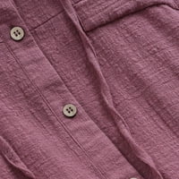 Košulje za žene Ležerne prilike Plus Plus Size pamučni kapuljač džep labav bluza TEE majica