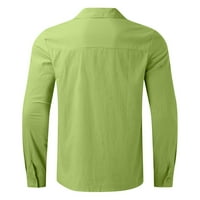 Gubotare mens gumb dolje majice čvrsto casual plus veličine labave košulje, okreću se ovratnik majica dugih rukava