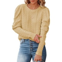 Dukseteri za žensko čišćenje plus veličine jesen i zimski ženski casual okruglih vrata pulover bluza