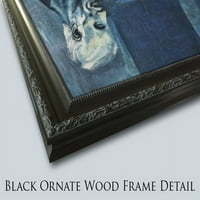 Portret muškarca, rekao je da je Leopold Desbrosses Crna ukrašena drva Umklađena platna umjetnost Millet,