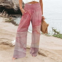Casual pantalone za žensko čišćenje pod labavim elastičnim hlačama čvrstog boja