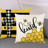 Ljetni ukras jastuk, u pčelinjem prugastom gnome pčelinje ljubazno sretno slatko uređenje odmora bacaju