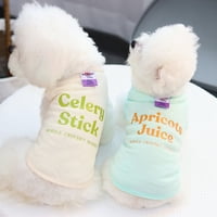 Pas odjeća Crew Crt Majice Dvo-noga Teddy tiskana prsluka Print Mačke Mekana odjeća Slatka prozračna