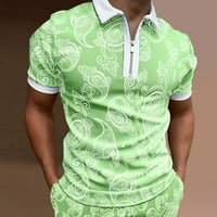 Polo majice za muškarce Muški mišić isključuju košulje od ovratnika Slim Fit s kratkim rukavima cvjetni