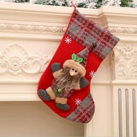 Eyicmarn Božićni bomboni Čarape, ELF Boot oblik 3D Crtani santa Snowman Elk Candy poklon torba Viseći