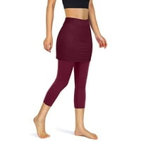 Wefuesd joga hlače hlače za žene Ženske teniske suknje, džepovi Elastični sportovi Yoga Capris suknje