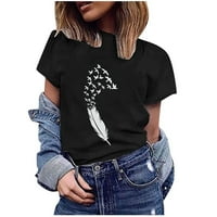 Ženske grafičke majice Mastelion Ispisano Ljeto Majica kratkih rukava Casual Regular Fit okruglih majica