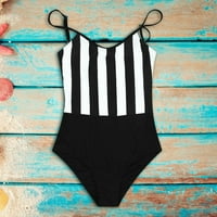 Dame Striped Sunga jednodijelno kupaći kostimi za kupaći kostim Zmija ispis jedan kupaći kostimi Rhinestone
