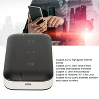 WiFi žarišna točka, crna podrška 3G 4G korisnici podrške 3000mAh baterija WiFi ruter za laptop