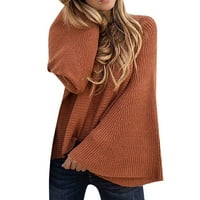 Miayilima džemper za žene ženski džemper plamljeni rukav pulover labav pulover džemper