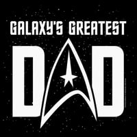 Muška zvijezda Trek Galaxyjev najveći tata grafičkog tipa crna velik