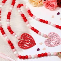Valentinovo Drvene perlice sa drvenim zrncem String Dekorativni privjesak Set zaljubljenih Drveni proizvodi