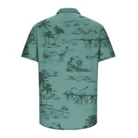 Ljetna košulja za muškarce muškarci Modni casual gumbi Hawaii Ispis Ispirt Otkaži kratkih rukava Shorts