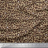 Soimoi narančasta pamučna volana tkanina Leopard Životinjska koža Ispis tkanina sa dvorištem široko