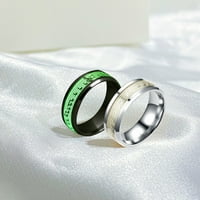 Simu New Simple Fashion Modni prsten sjaj Fluorescentni prsten lično nakit noćni klub Sjaj prsten za vjenčanje za žene za žene za žene