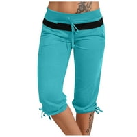 Capri tweatpants jogger pantalone sa džepom za žene Ljeto crtež casual comfy modne opuštene hlače od