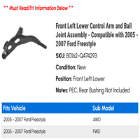 Prednja lijeva manja upravljačka ruka i sklop kuglične zajednice - kompatibilan sa - Ford Freestyle