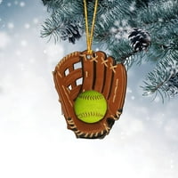 Gigantske božićne kuglice Debele Garland Personalizirani softball rukavica Ornament Softball Custom