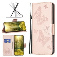 Feishell iPhone Pro Case Leptir reljefni uzorak Premium kožna novčanik poklopac prekrivače nosač kartica