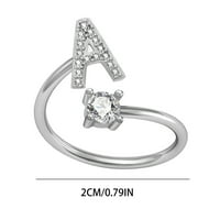 DENGMORE Prsten izvrsna moda engleska abeceda stil pisma u stilu prstena modni bakreni prsten