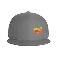 Douzhe Flat Wirm Cap Snapback Hat, Romantični vitlo za dobrodošlicu Print Podesiva siva bejzbol kapa za odrasle