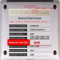 Kaishek zaštitna futrola Tvrdi poklopac Kompatibilni izdanje MacBook Pro S sa XDR displej dodirom TIP