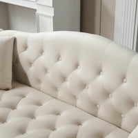 78.7 Širina Classic Chesterfield Velvet Sofa savremeni tapecirani kauč za oblikovanje zakrivljenih zakrivljenih