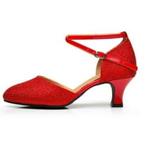 Miayilima Crvene visoke pete za žene Salsa Ballroom Cipele Social Social Latin Cipele Tango Dance Ženske